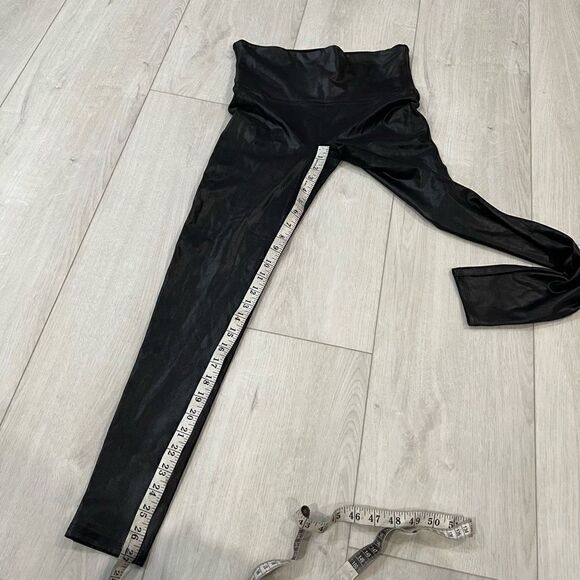Spanx Womens Black Faux Leather Leggings Size L - Picture 6 of 8